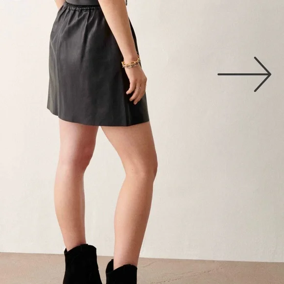 BA&SH genuine leather skirt NWTlamb skin super soft size M